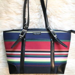 Kate Spade Rainbow Striped Shoulder Purse Bag